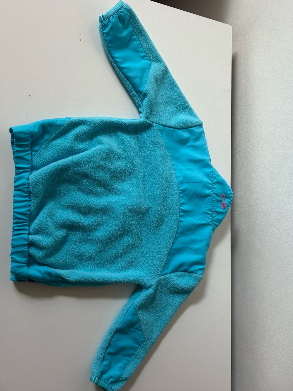 Champion Kids Teal Fleece Jacket with Pink Accents - Picture 2 of 4